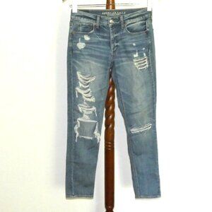 American Eagle Outfitters Tomgirl destroyed skinny denim jeans